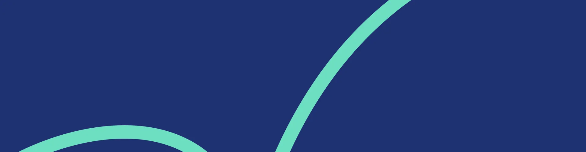 blue background with teal tick supergraphic