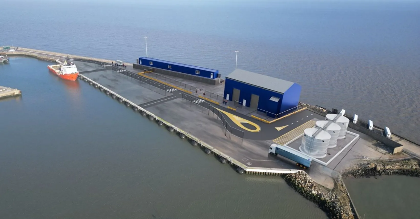 Clarksons Port Services team supporting an RWE offshore wind project