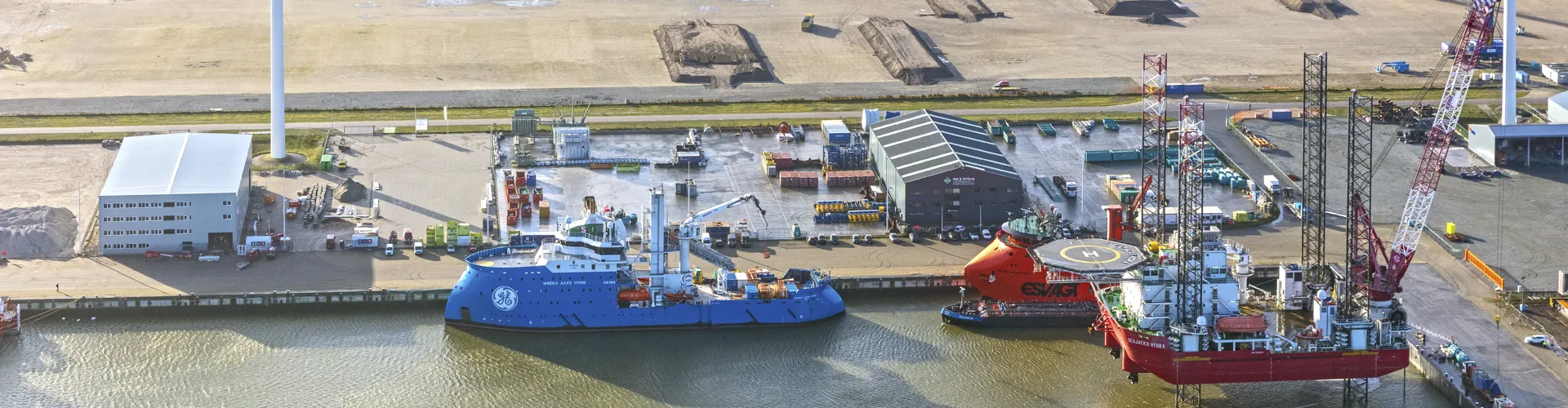 DHSS support base at the Port of Eemshaven