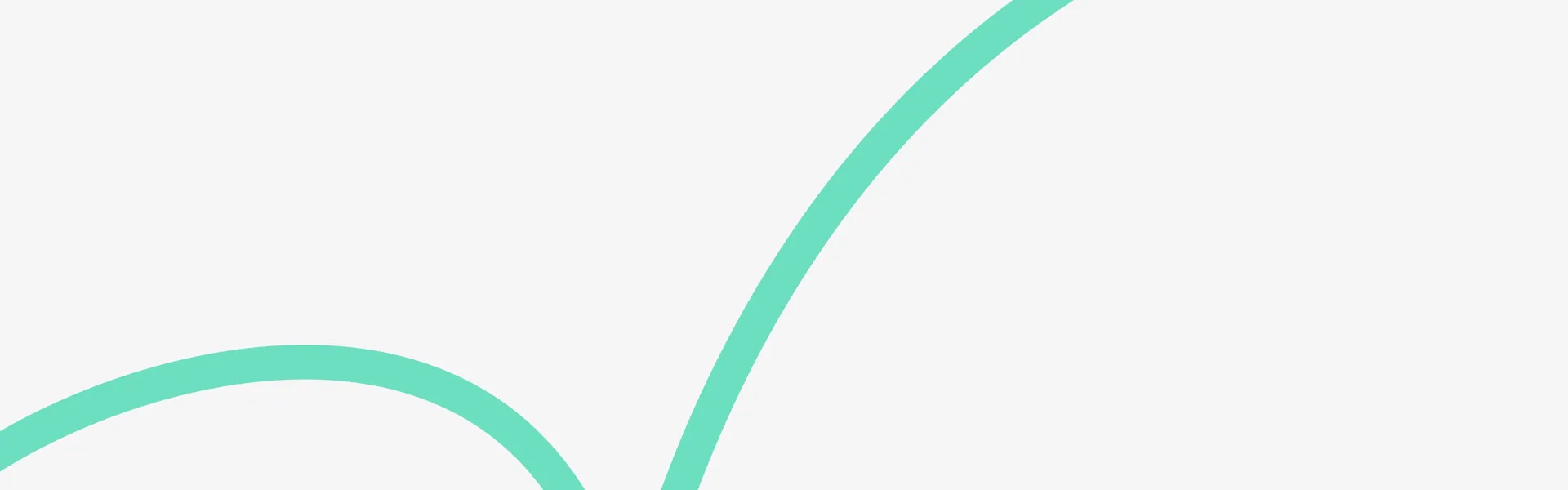 Gray background with teal super graphic tick