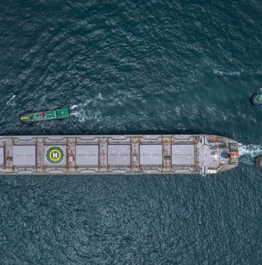 Cargo vessel at sea