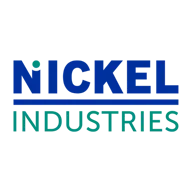 Logo with "NICKEL" in blue and "INDUSTRIES" in green on a black background.