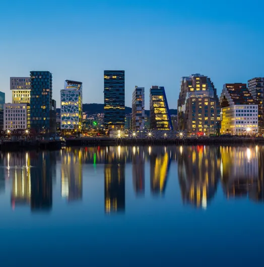 Oslo waterfront and city skyline