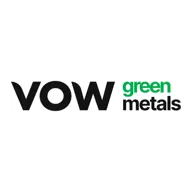 Logo with "VOW" in black, and "green metals" in green and black on a white background.